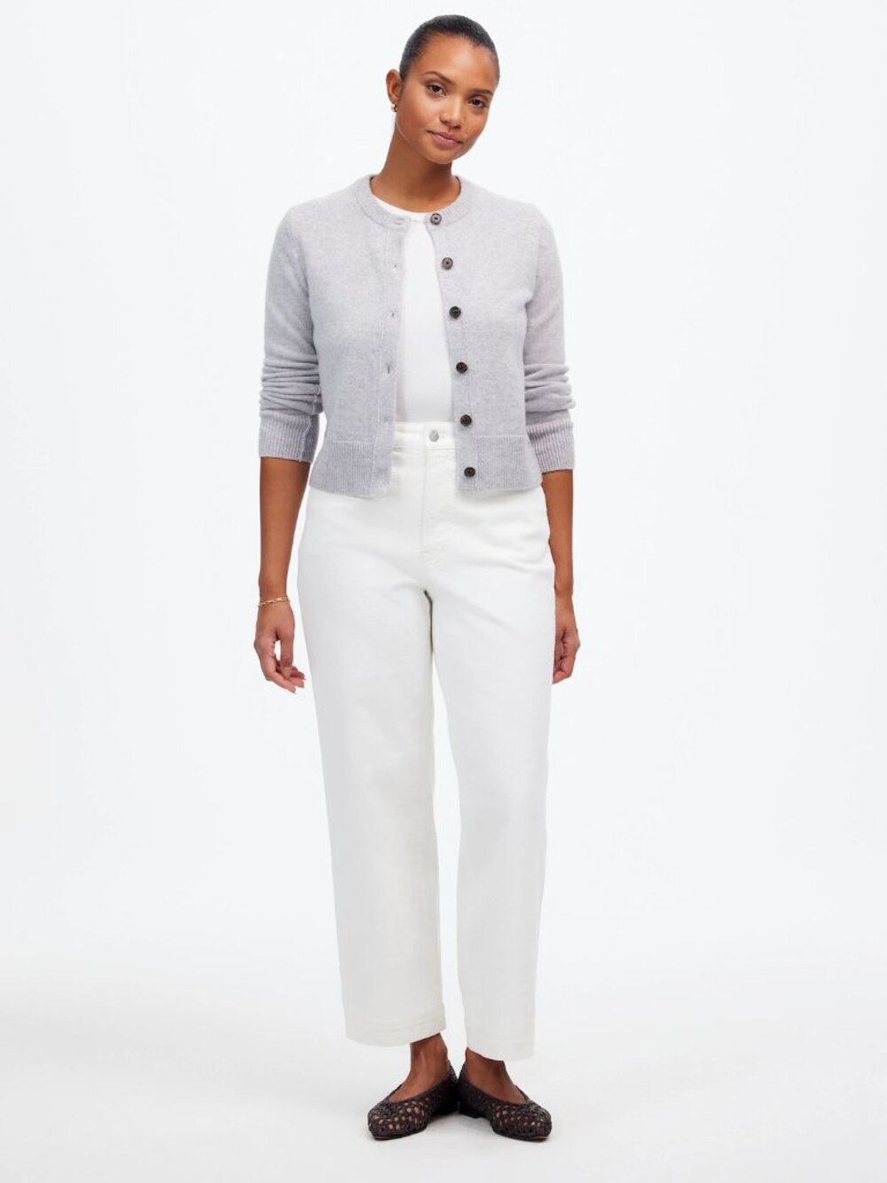 Madewell The Curvy Perfect Vintage Wide-Leg Crop Jean Tile White 29